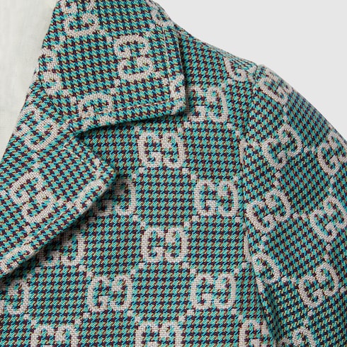 Chaqueta algodón pata de gallo y GG para bebé