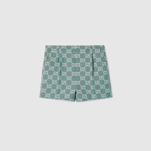 Baby GG cotton houndstooth shorts