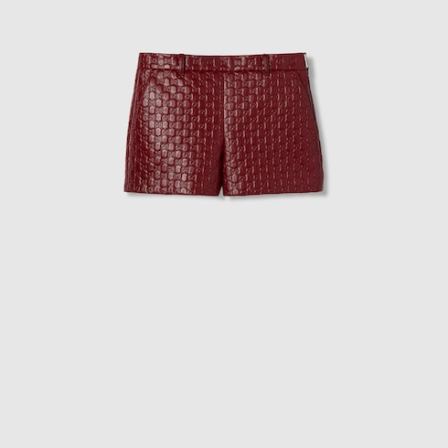 GG embossed leather short