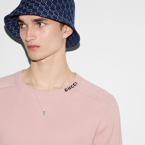 Maglione in seta e cotone con intarsio
