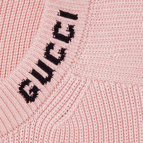 Pull en coton et soie avec intarsia