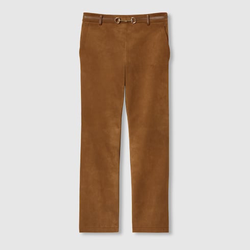 Suede pant with Horsebit