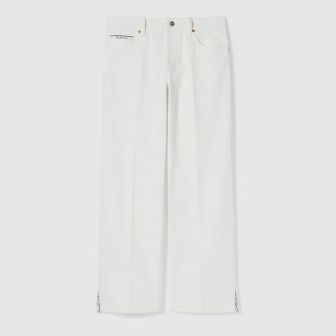 Hose aus Denim mit gerader Passform