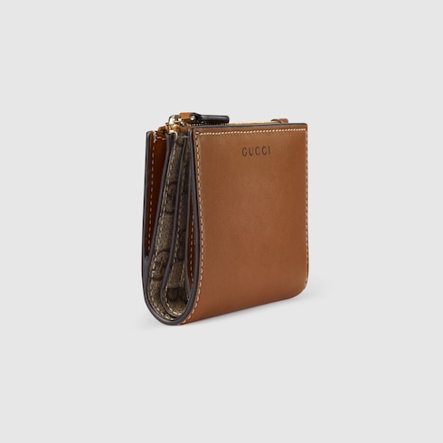 Cartera GG Emblem con cremallera mediana