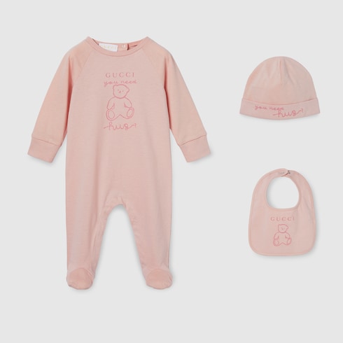 Set regalo neonato da tre pezzi in cotone
