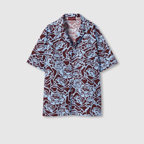 Camisa de algodón estampada de corte estándar