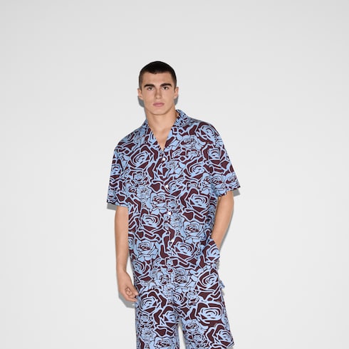 Camisa de algodón estampada de corte estándar