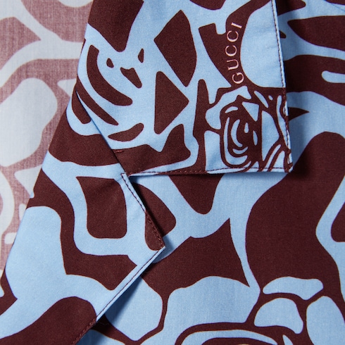Camisa de algodón estampada de corte estándar