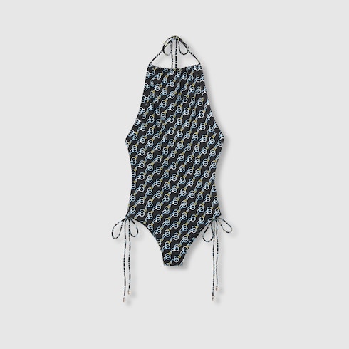 Bañador de punto brillante con estampado
