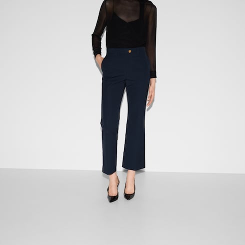 Pantalone in cotone con ricamo