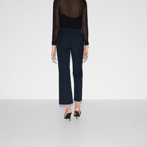 Pantalone in cotone con ricamo