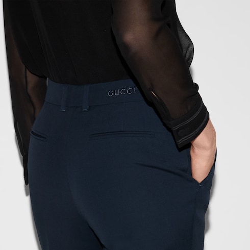 Pantalone in cotone con ricamo