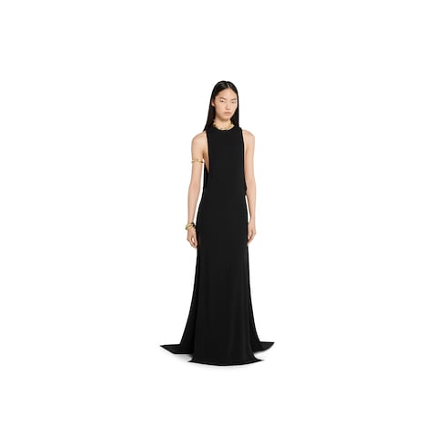 Jersey crêpe fabric evening dress Detail 3