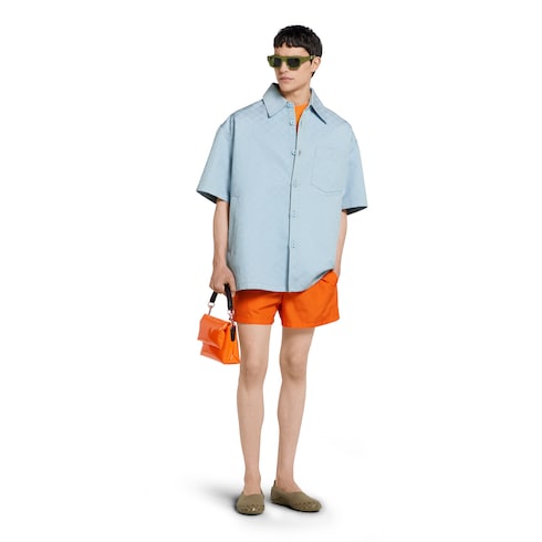 Technical poplin swim short