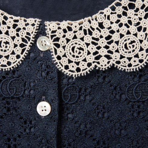 Abito per bambini in pizzo floreale con Doppia G