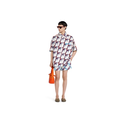 Camicia in cotone leggero stampato