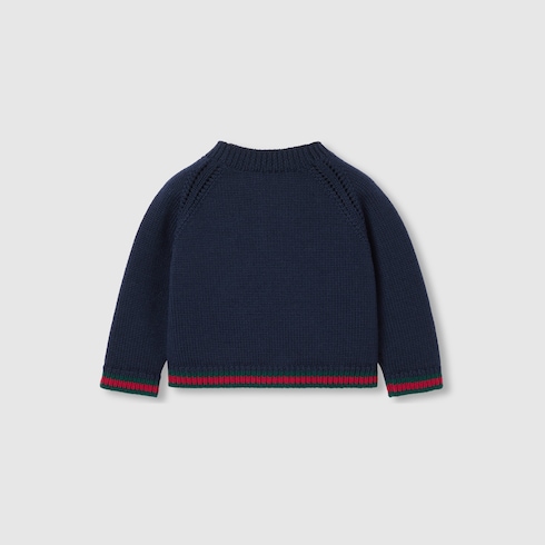 Cardigan neonato in lana con Web