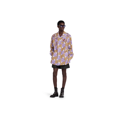 Camicia in popeline di cotone stampato