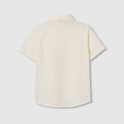Camisa infantil de jacquard de algodón con GG