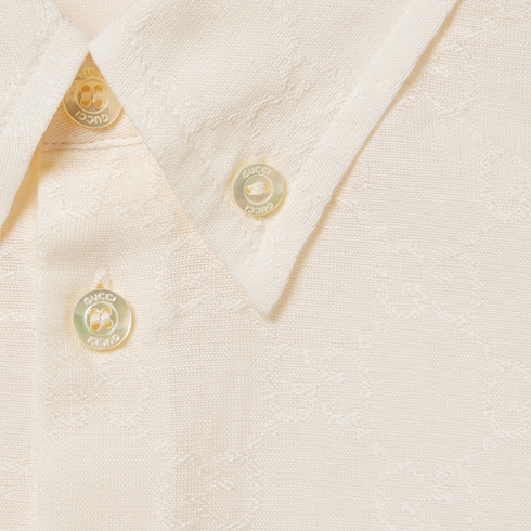 Camisa infantil de jacquard de algodón con GG