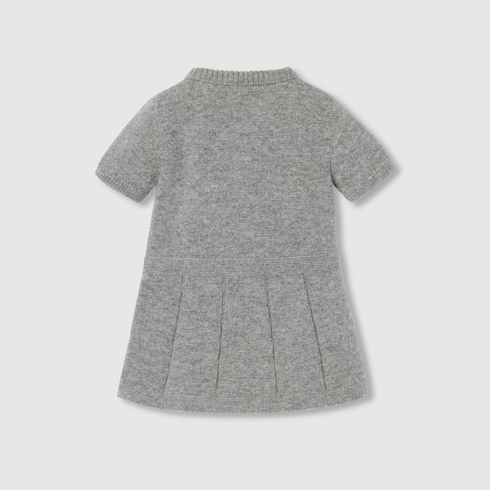 Baby wool dress with embroidery