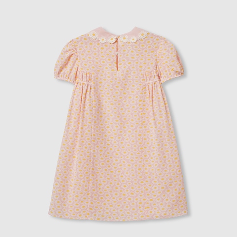 Vestido infantil crepé de seda estampado