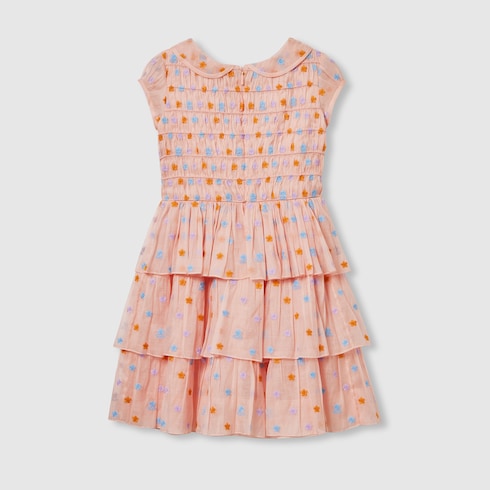Children's embroidered organza dress