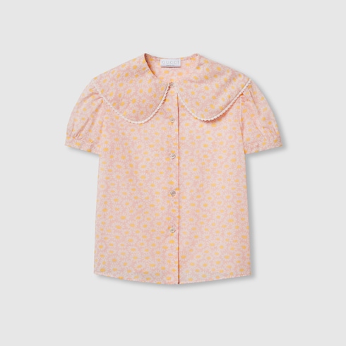 Kinderbluse aus Musselin mit Print