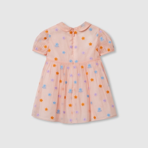 Robe pour bébé en organza brodé
