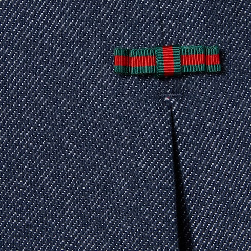 Vestido de denim con tribanda Web para bebé