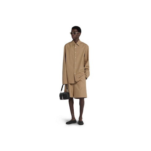Chemise en popeline de coton en relief