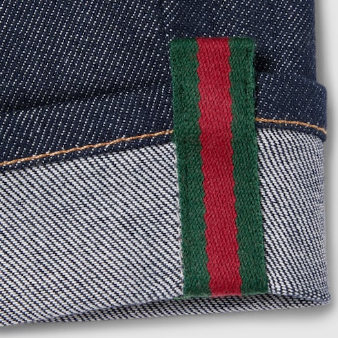Pantalone neonato in denim con Web