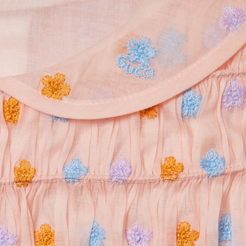 Robe pour enfant en organza brodé