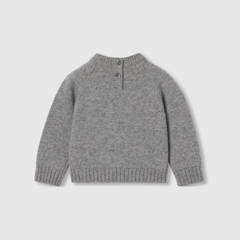 Baby wool sweater with embroidery