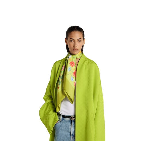 Carré en twill de soie imprimé