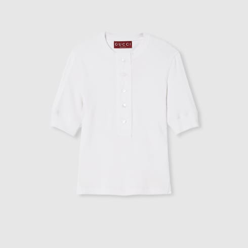 T-shirt in cotone a coste