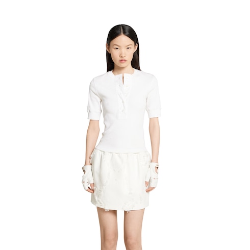 T-shirt in cotone a coste