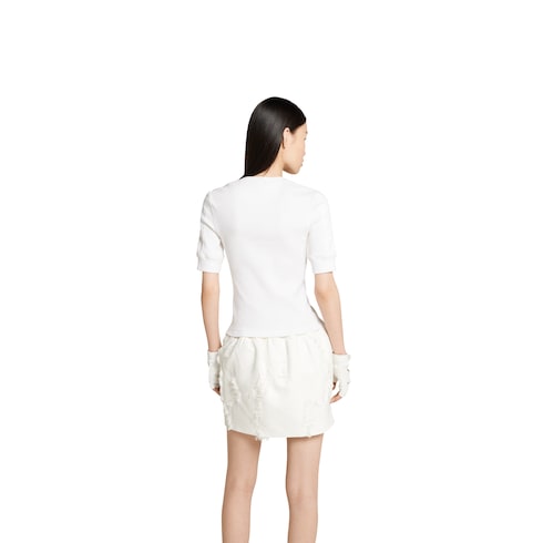 T-shirt in cotone a coste
