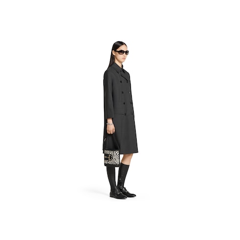 Wool double-breasted coat