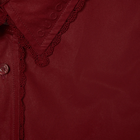Bluse aus Baumwollpopeline mit Schleife