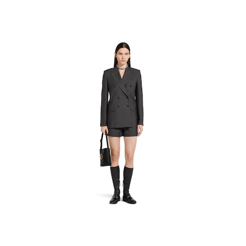 Chaqueta de Lana con Botonadura Doble