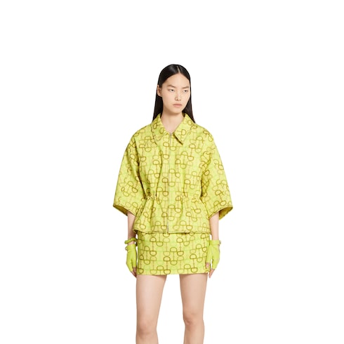 Printed short sleeve boxy jacket Detail 3