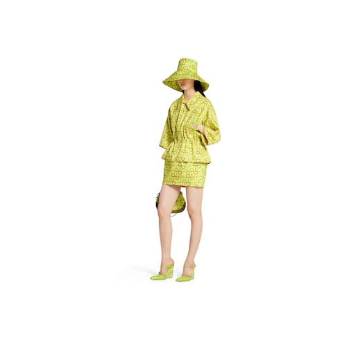 Minigonna in cotone stampato
