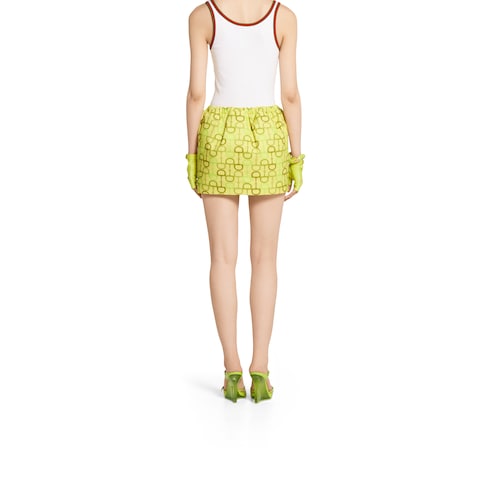 Minifalda de algodón estampado