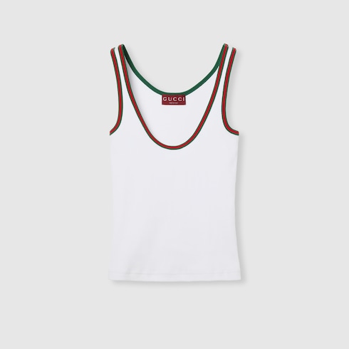 Cotton tank top with Web