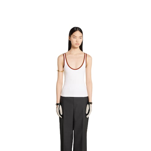 Cotton tank top with Web