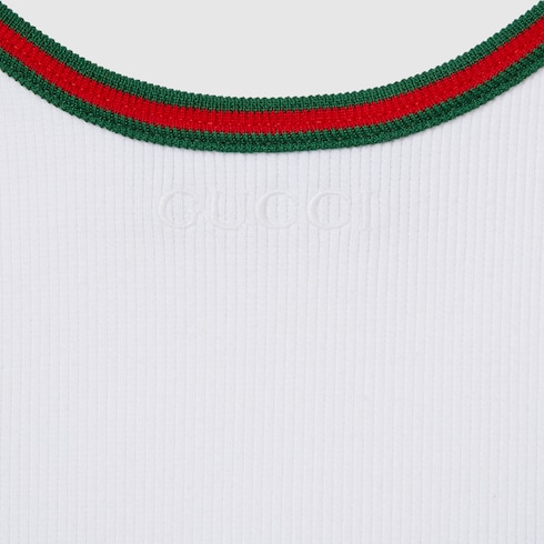 Cotton tank top with Web