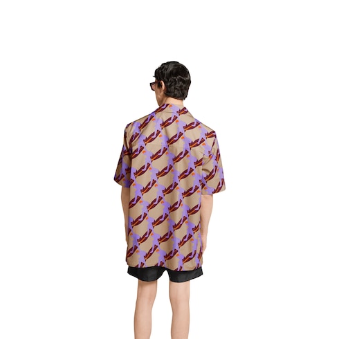 Chemise en popeline de coton léger à imprimé
