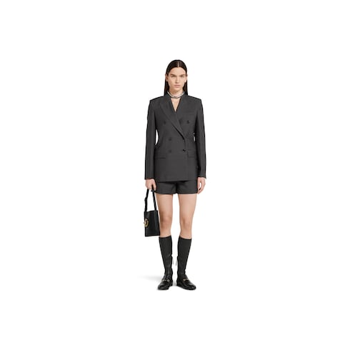 Wool mini shorts