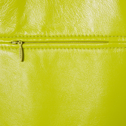 Shiny leather boxy jacket